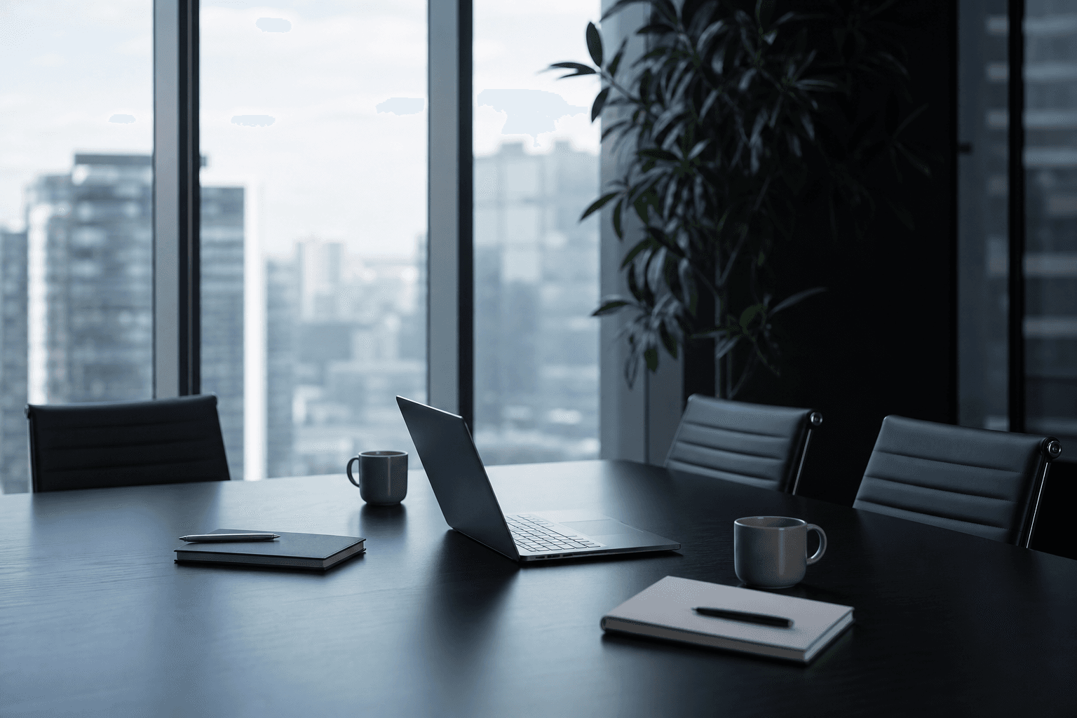Quiet meeting table ready for a discovery conversation